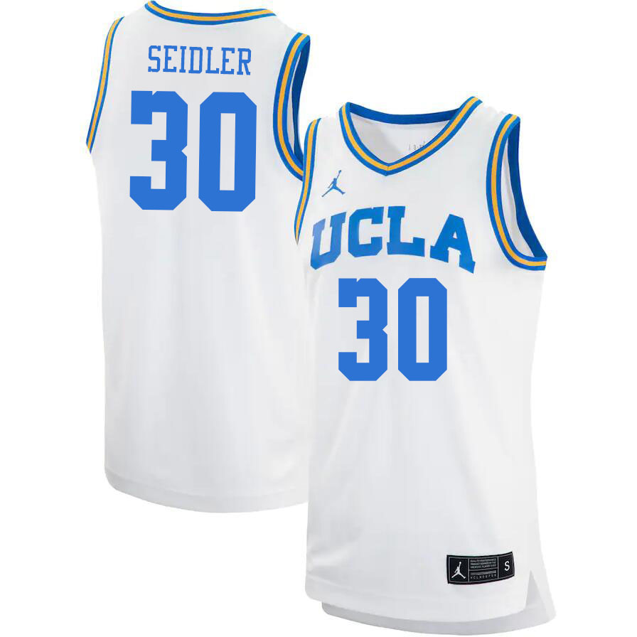 Men #30 Jack Seidler UCLA Bruins College Basketball Jerseys Stitched Sale-White
